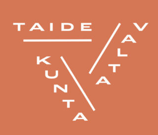 Oranssi logo, jossa lukee Taidevaltakunta.
